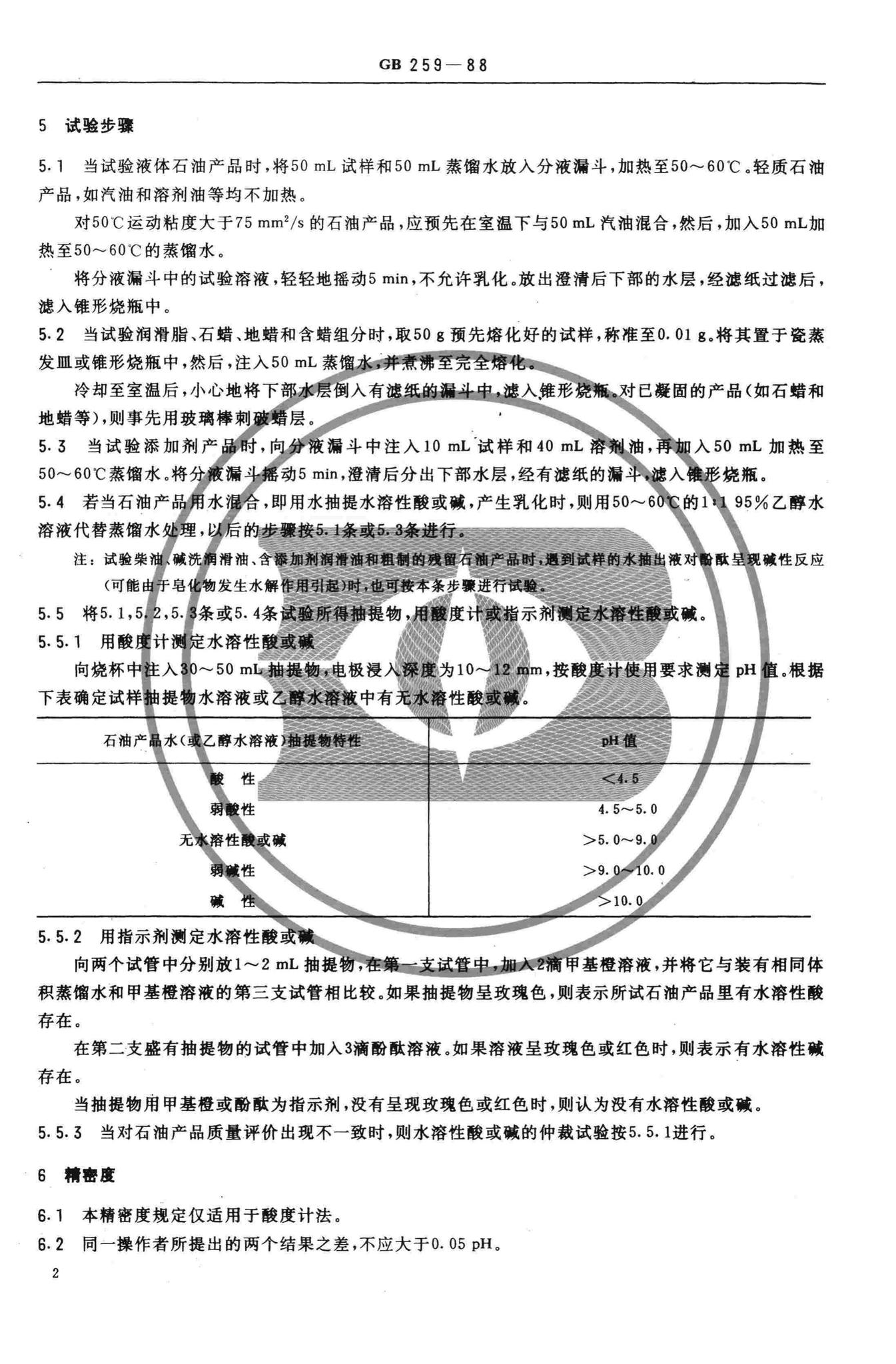 T 259 阅读-GB259-88:石油产品水溶性酸及碱测定法