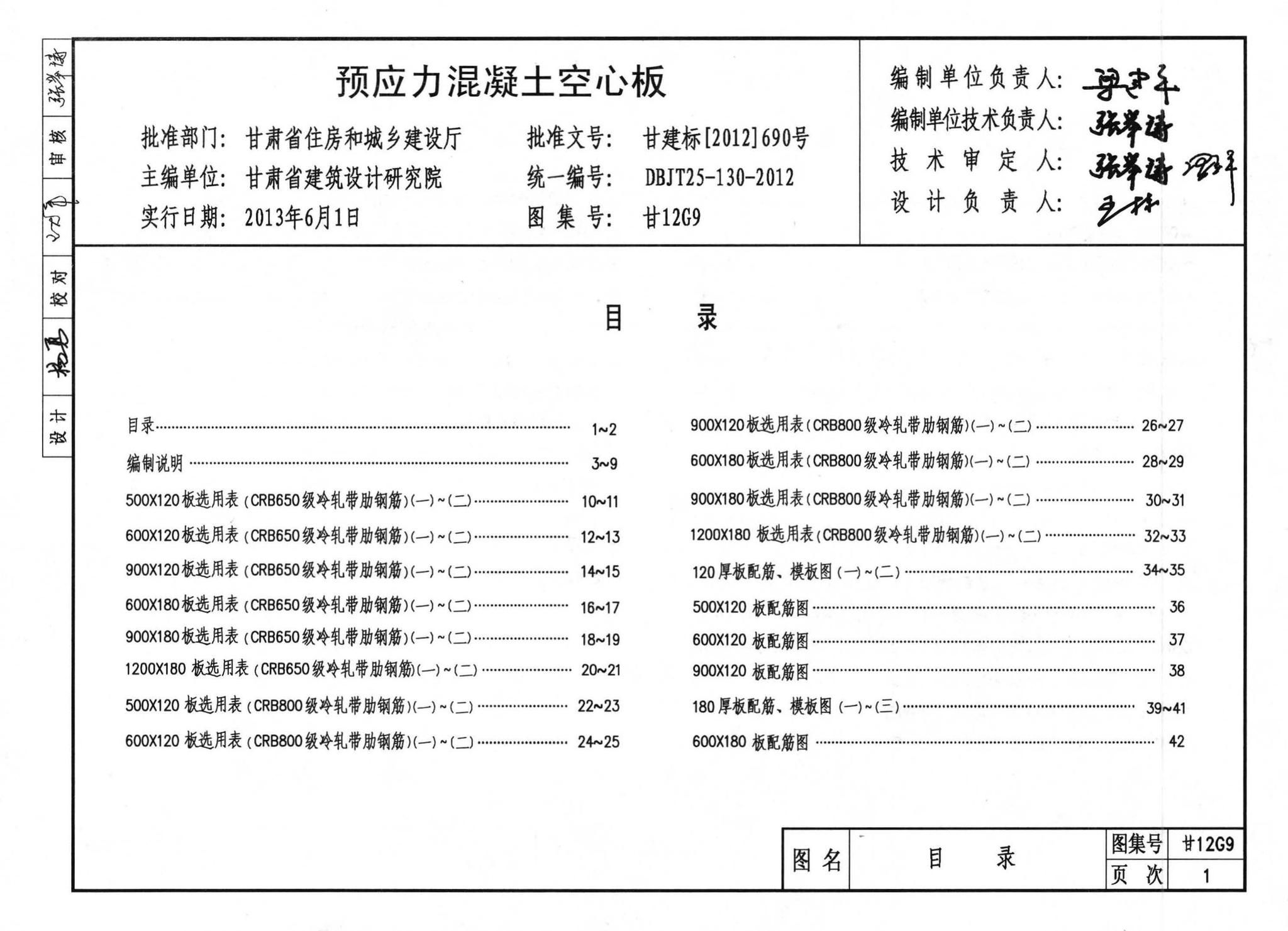 阅读-甘12g9:预应力混凝土空心板