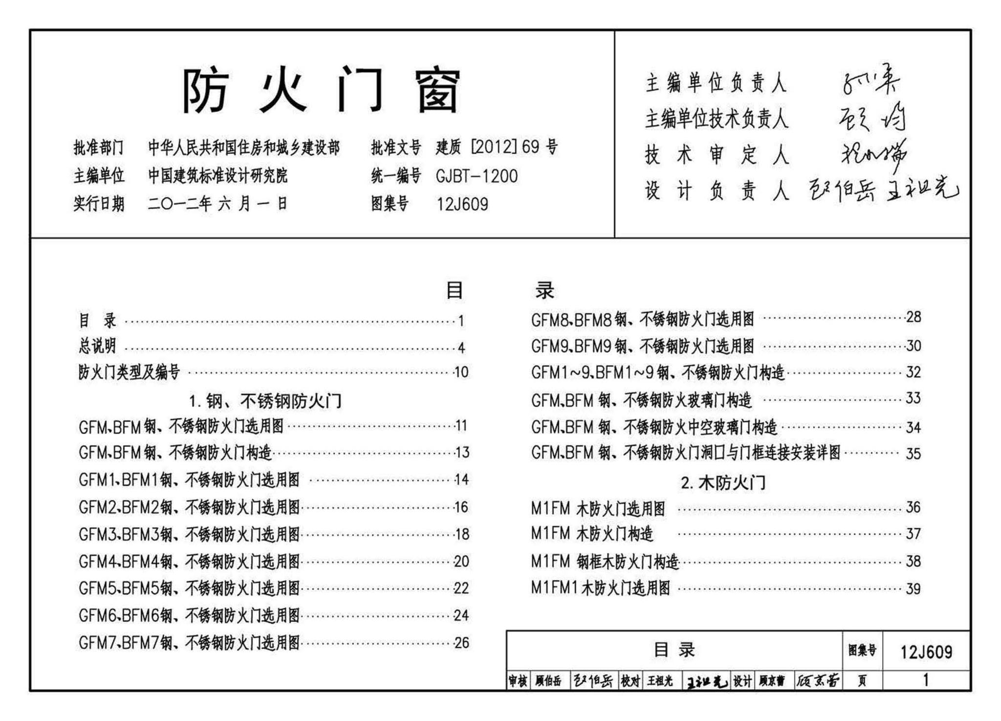 阅读-12j609:防火门窗